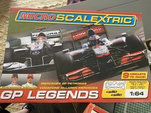 2 BOXES! Micro Scalextric GP Legends 1:64 Michael Schumacher, Jenson Button - Picture 1 of 18