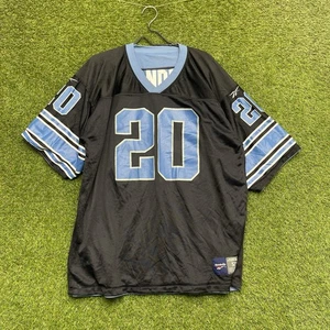 Detroit Lions Reebok Jersey Mens 52 2XL Barry Sanders #20 Reversible Black Blue - Picture 1 of 10