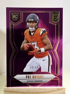 2025 Donruss Elite PAT BRYANT Purple RC /49 Denver Broncos Rookie - Picture 1 of 4