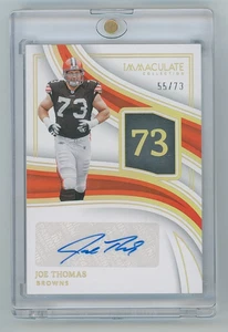 2023 Panini Immaculate Joe Thomas Numbers Signatures Auto 55/73 - Picture 1 of 2