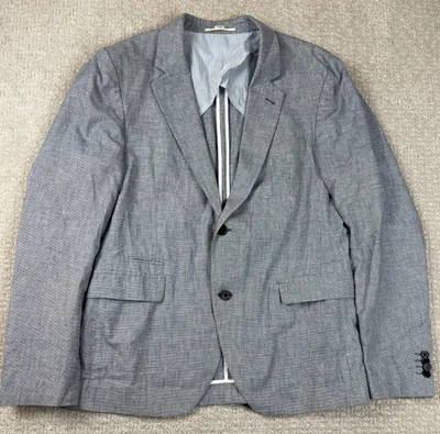 Blazer Shipley Halmos Para Hombre Talla 42 Azul Blanco Pata de Gallo 2 Botones Abrigo Portugal Foto 1 de 4