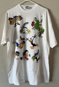 Vintage 90er 1993 Looney Tunes Gang T-Shirt doppelseitig Größe neu ohne Etikett SS USA - Bild 1 von 9