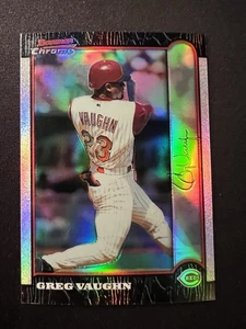 1999 Bowman Chrome Refractor Greg Vaughn #230 - Picture 1 of 2