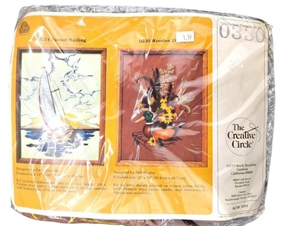 Vintage Wooden Decoy Duck Embroidery Kit Creative Circle 0330 New Craft Mallard - Image 1 of 4