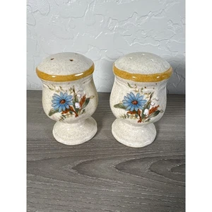 MIKASA Garden Club Blue Daisies - Salt and Pepper Shakers Vintage Made in Japan - Picture 1 of 4