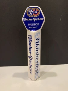 Authentic Hacker-Pschorr 4 Sided Ceramic Beer Tap Handle Germany Oktoberfest - Picture 1 of 12