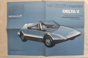 32B 701 DELTA V Kunststoff Karosserie Metzeler auf VW Käfer Chassis Prospekt - Bild 1 von 2