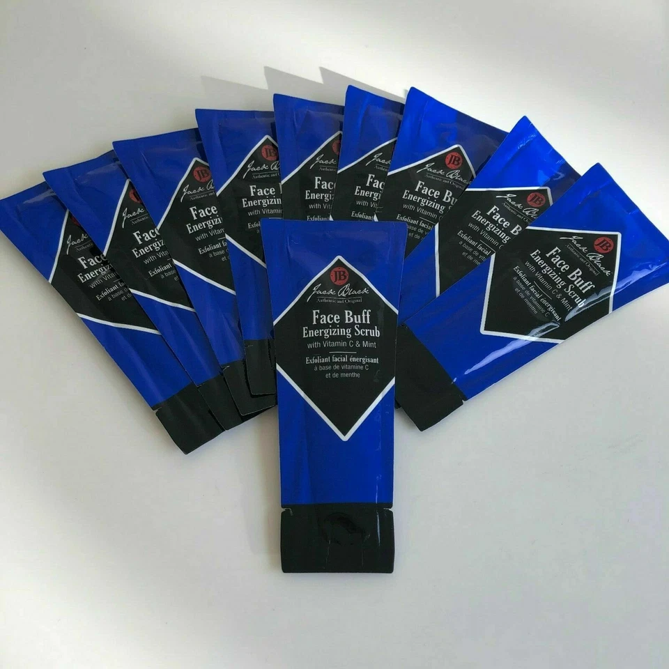 Jack Black Face Buff Energizing Scrub Samples - Set of 10   5 ml each  - Image 1 of 1