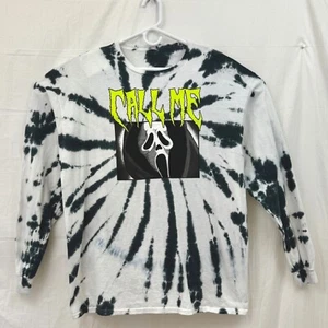 Ghost Face Call Me Langarm Pullover Shirt Unisex XL weiß schwarz Batik - Bild 1 von 5