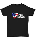 Fox News T Shirt - For Men Women Love Heart Flag Patriotic Gift T-Shirts  - Unis