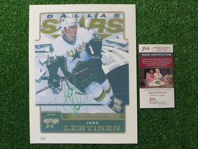 JERE LEHTINEN SIGNED 8.5x11 CANVAS PRINT PHOTO DALLAS STARS JSA COA - Изображение 1 из 4