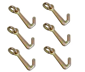 6 Pack G70 Heavy Duty Towing Mini J Hook for Car Hauler Wrecker Towing Truck - Bild 1 von 7