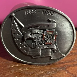 LTD. EDITION #593/5000 VET FOREIGN WAR HONORABLE BELT BUCKLE HEAVY 1993-1994 - Picture 1 of 5