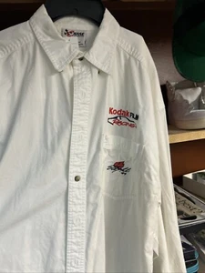 Vintage Nascar Shirt Men Large Sterling Martin Kodak Film Mega Print Racing 90s - Picture 1 of 2