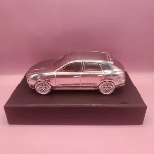 Porsche Macan Turbo Ltd Ed Model Chrome / Aluminum Paperweight Office Decor 1:43 - Picture 1 of 5