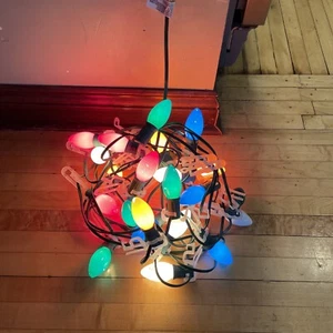 Vintage Christmas 25ft 25 Light Bulb C-9 String of Multicolor Lights Works - Picture 1 of 4