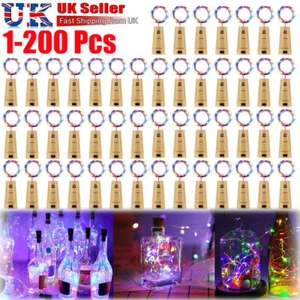1000 Pack Wine Bottles 20LED String Lights 2M Fairy Decor Micro Cork Copper Lot - Picture 1 of 49