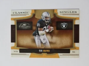 Donruss Classics Classic Singles Tim Brown 2009 #25 8/100 Oakland Raiders - Imagen 1 de 2