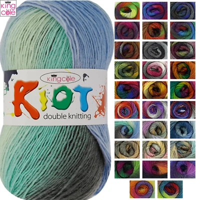 King Cole Riot DK mehrfarbiges Strickgarn - 100g Acrylwollmischung