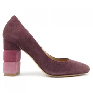 Salvatore Ferragamo taglia 6 decolte donna punta tonda scamosciata colore rosso - Foto 1 di 7