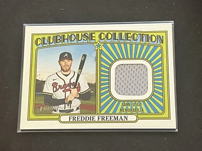 Freddie Freeman Game Used Patch 2021 Heritage Clubhouse Collection #CCR-FF (NM) - Image 1 of 2