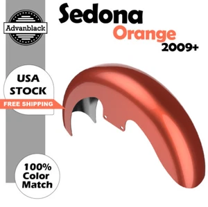 Sedona Orange 19" Reveal Wrapper Hugger Front Fender For 09+ Harley Touring - Bild 1 von 9