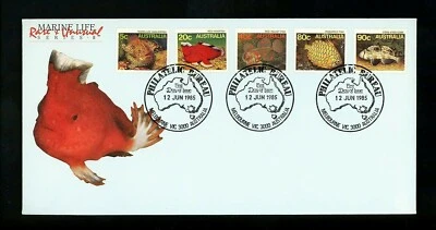 Postal History Australia FDC #904, 906, 910, 917 919 Marine Ocean Life fish 1985 - Image 1 of 2