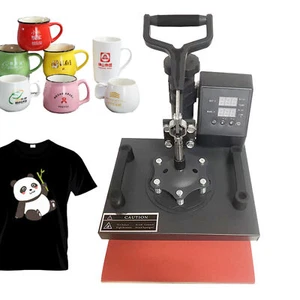 6 In 1 T-Shirt Heat Press Machine Digital Transfer Sublimation Mug Hat Plate Cap - Picture 1 of 12