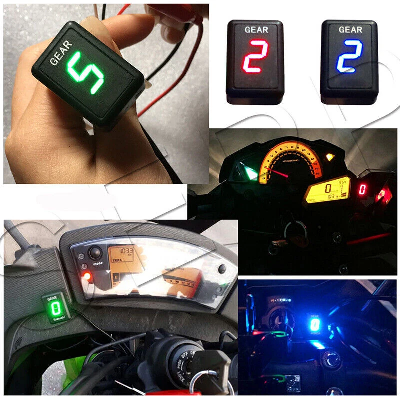 For Yamaha YZF-R6 6S FZ1 FZ6 FZ8 FJR1300 XJ6 Motorcycle Gear Indicator Blue LED - Image 1 of 4