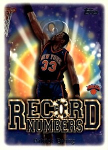 1999-00 Topps Record Numbers #RN10 Patrick Ewing New York Knicks HOF