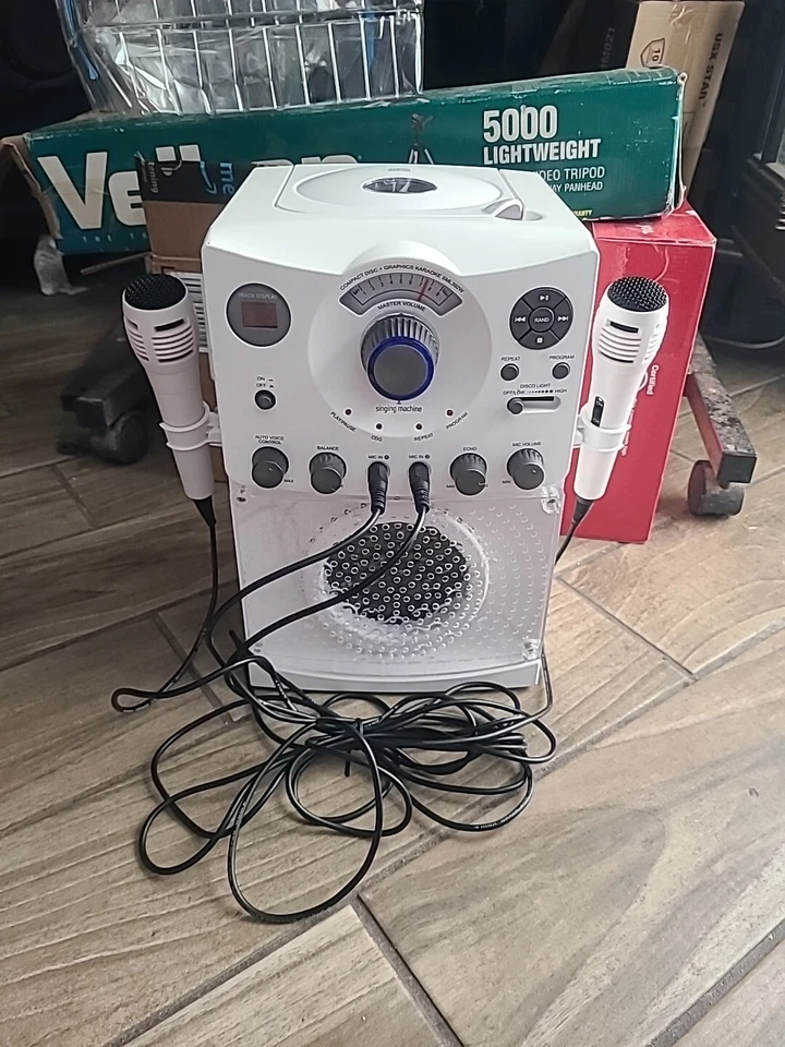 The Singing Machine SML392W Disco Light Karaoke Machine & CD 1 Microphone Manual - Image 1 of 3