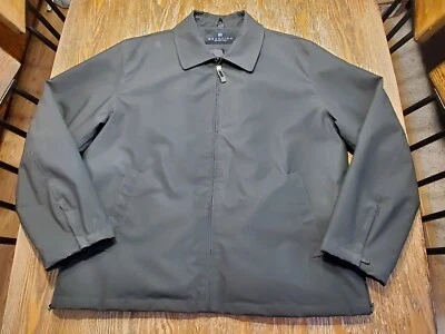 Chaqueta Kenneth Cole Reaction Para Hombre Abrigo Grande Negro Recubierto de PVC Resistente al Agua Foto 1 de 4