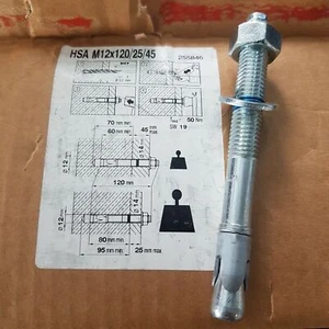 HILTI 1 PZ TASSELLO ACCIAIO ESPANSIONE HSA M12 X 120/25/45 ART.255846 - Foto 1 di 1