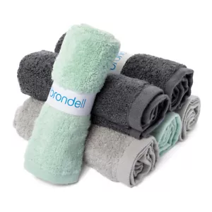 Brondell Bamboo Reusable Bidet Dry Towels, Set of 6, Assorted New - Picture 1 of 6