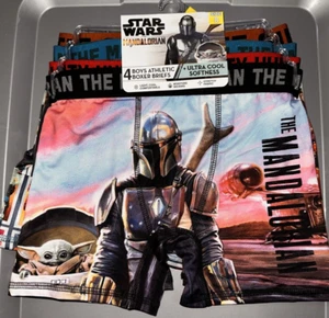 Star Wars Underwear Boys Size 8 Boxer Briefs The Mandalorian 4-Pair Fun Boys - Picture 1 of 7