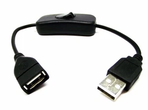 From OZ Quality 2PC USB ON OFF SWITCH 25CM Male USB 2.0 To Female Extension Cord - Picture 1 of 7