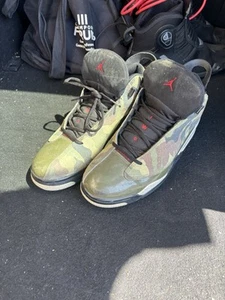 Air Jordan Dub Zero Olive Camo Sneakers Size 10.5 US 311046-200 - Picture 1 of 13