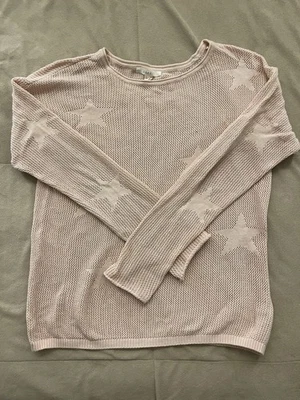 Cute Y2K pink longsleeve top (Women’s S) with star design - Image 1 of 4