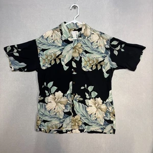 Men’s Large Silk Shirt Poeta Moda Beach Shirt Floral Print Hawaiian - Picture 1 of 4