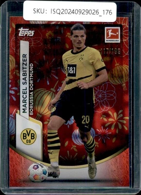 2024 Topps bundesilga Marcel Sabitzer /199 chinese new year #24 - Image 1 of 2