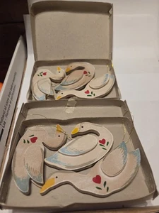 Vintage Current Inc. Holz Gänse Weihnachtsschmuck - Bild 1 von 4