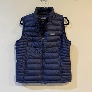 Patagonia Classic Navy Blue Down Sweater Vest Women’s Size Large - Bild 1 von 4