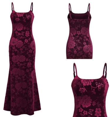 Vestido XXS Babydoll Terciopelo Floral Maxi Gótico Vamp Whimsigoth Bruja Romántico Nuevo Foto 1 de 4