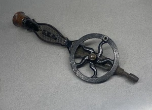 Antique O.M.B Hand Crank Eggbeater Drill ~ Missing Crank Knob - Picture 1 of 8