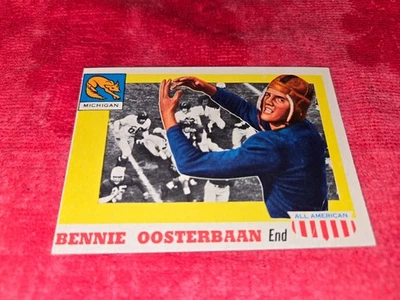 1955 TOPPS ALL AMERICAN FOOTBALL CARD #80 BENNIE OOSTERBAAN VG  SET BREAK - Image 1 of 2