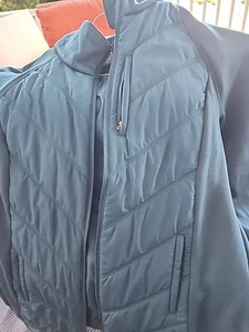 TEK GEAR GIACCA PUFFER DONNA TEAL CALDA LEGGERA/L A286 - Foto 1 di 8