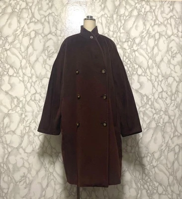 Abrigo Max Mara Diseño L Excelente Estado Marrón Oscuro Mezcla Cachemira Foto 1 de 4