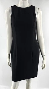 Liz Claiborne Sheath Dress Size 8 Black Cocktail Bow Back Womens VTG Y2K 90s - Picture 1 of 6