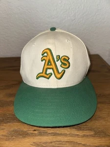 Oakland A's Athletic Baseball Cap Fitted 7.5 NEW Era Hat 9Fifty White Yellow - Picture 1 of 3