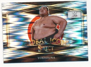 YOKOZUNA 2022 SELECT GLOBAL ICON SILVER FLASH PRIZM #15 WWE COMO NUEVO - Imagen 1 de 2
